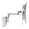 Polished Chrome Wall Mount Square 8" 5x Magnifying Cosmetic Mirror with Light