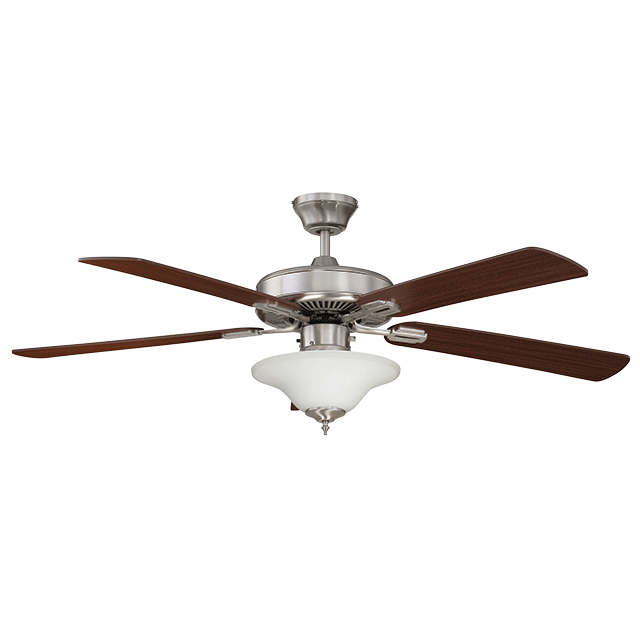 52 In LED Heritage Design 5 Blade Fan - Stainless Steel