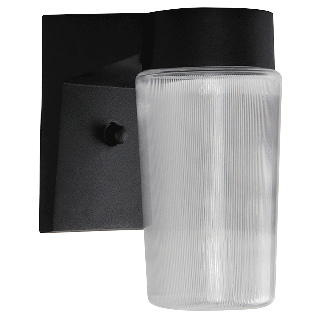 LED Cylinder Porch Fixture Without Photocell - Black