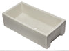 36 inch Biscuit Reversible Smooth / Fluted Single Bowl Fireclay Farm Sink Sink Alfi 