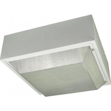 Cast Aluminum 23"w Square HID Ceiling Fixture - White - Multiple Bulb Options Ceiling Dabmar 