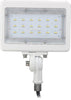 Small White LED Area Light (Flood Light) Threaded Mount Architectural Dazzling Spaces 30W 3000k Warm White 