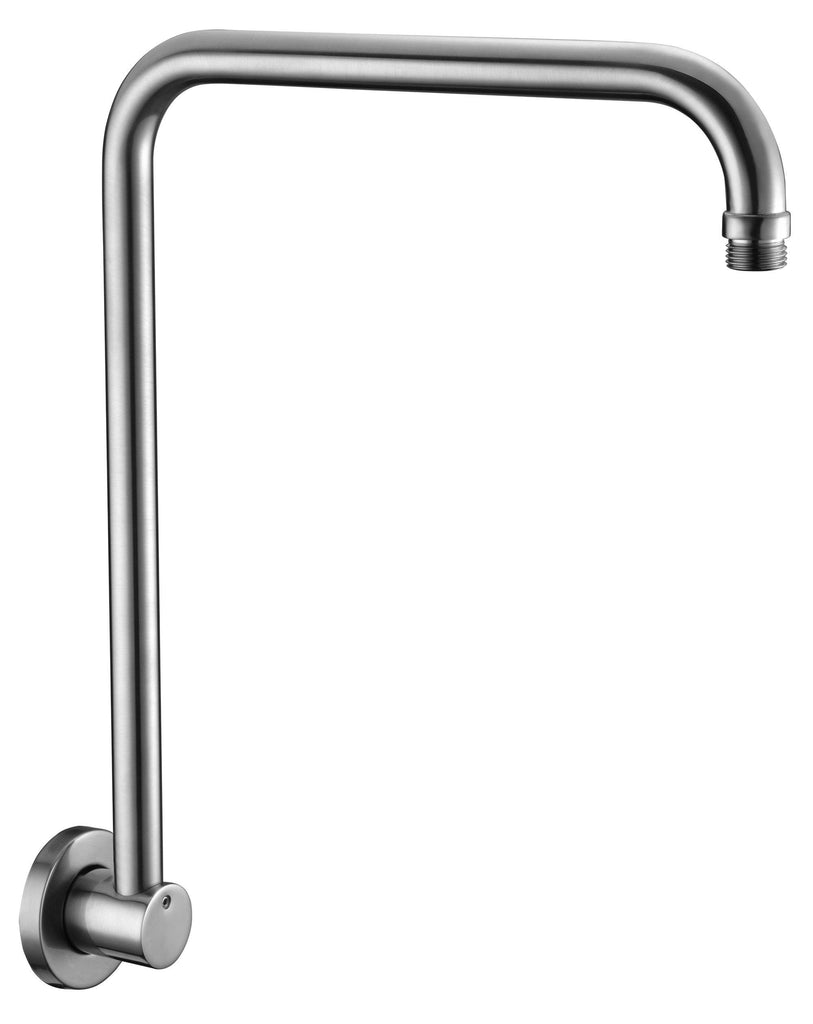 Brushed Nickel 12" Round Raised Wall Mounted Shower Arm Faucets Alfi 
