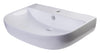 28" White D-Bowl Porcelain Wall Mounted Bath Sink Sink Alfi 