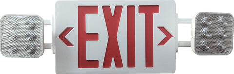 Multi Pack LED Emergency Exit Sign and Light Combo - Red or Green