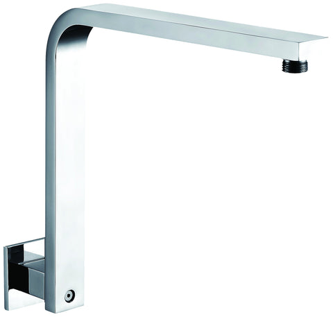 Polished Chrome 12" Square Raised Wall Mounted Shower Arm