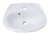 White Small Porcelain Wall Mount Basin with Overflow Sink Alfi 