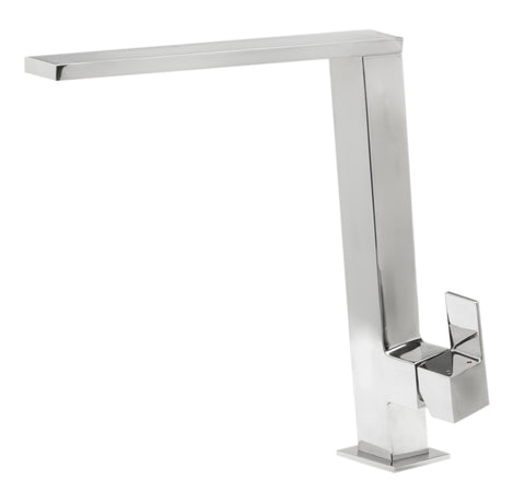 Square Modern Polished Stainless Steel Kitchen Faucet Faucets Alfi 