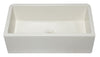 33" Biscuit Smooth Apron Solid Thick Wall Fireclay Single Bowl Farm Sink Sink Alfi 