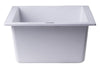White 17" Undermount Rectangular Granite Composite Kitchen Prep Sink Sink Alfi 