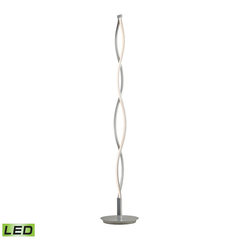 Twist 21 Watt LED Floor Lamp In Aluminum Lamps Elk Lighting 