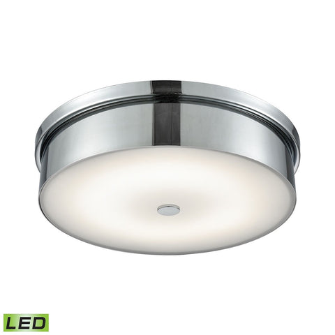 Towne Round LED Flushmount In Chrome And Opal Glass - Large Flush Mount Elk Lighting 