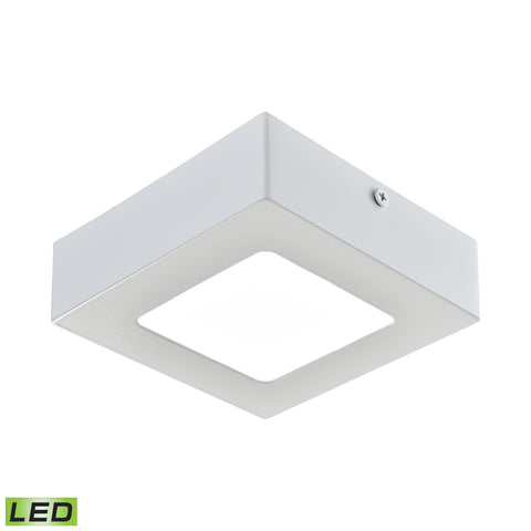 Square LED 5"w Matte White Flush Mount Ceiling Fixture Ceiling Thomas Lighting 