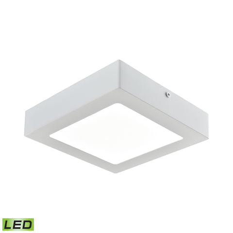 Square LED 7"w Matte White Flush Mount Ceiling Fixture Ceiling Thomas Lighting 