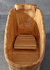 57" Free Standing Rubber Wooden Soaking Bathtub with Headrest Bathtub Alfi 