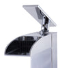 Polished Chrome Single Hole Tall Waterfall Bathroom Faucet Faucets Alfi 