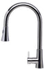 Solid Polished Stainless Steel Pull Down Single Hole Kitchen Faucet Faucets Alfi 