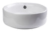 16" Round Ceramic Above Mount Bathroom Basin Vessel Sink Sink Alfi 
