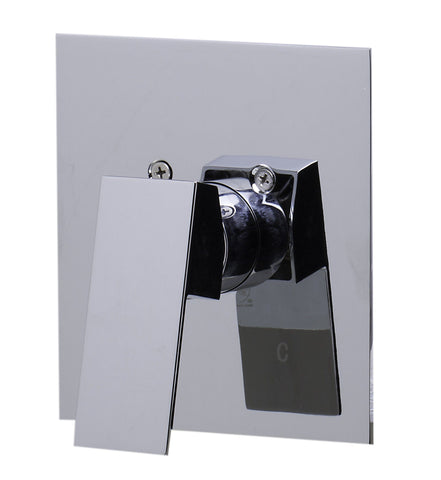 Polished Chrome Shower Valve Mixer with Square Lever Handle Faucets Alfi 