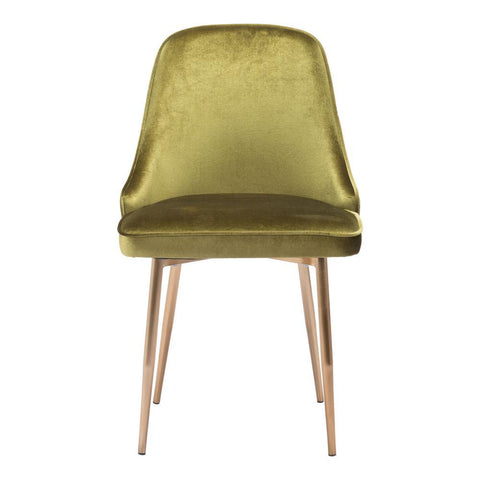 Merritt Dining Chair Green Velvet Furniture Zuo 