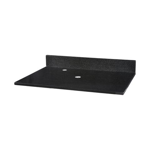 Stone Top - 31-inch for Vessel Sink - Black Granite Furniture Ryvyr 