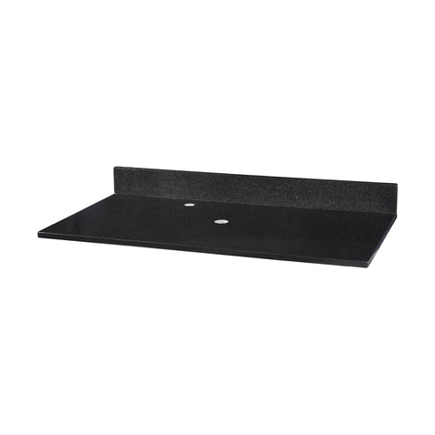 Stone Top - 49-inch for Vessel Sink - Black Granite Furniture Ryvyr 