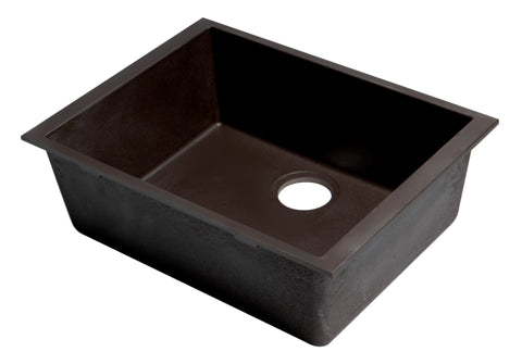 Chocolate 24" Undermount Single Bowl Granite Composite Kitchen Sink