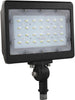 Small Bronze LED Area Light (Flood Light) Threaded Mount Architectural Dazzling Spaces 50W 3000k Warm White 