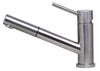 Solid Brushed Stainless Steel Pull Out Single Hole Kitchen Faucet Faucets Alfi 