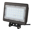 Small Bronze LED Area Light (Flood Light) Trunnion Mount Architectural Dazzling Spaces 50W 3000k Warm White 