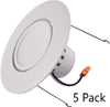 5/6" LED Adjustable Downlight Recessed Dazzling Spaces 2700K 5 Pack 
