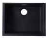 Black 24" Undermount Single Bowl Granite Composite Kitchen Sink Sink Alfi 