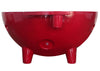 Red Wine FireHotTub The Round Fire Burning Portable Outdoor Hot Bath Tub Bathtub Alfi 