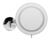Polished Chrome Wall Mount Round 9" 5x Magnifying Cosmetic Mirror with Light