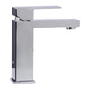 Polished Chrome Square Single Lever Bathroom Faucet Faucets Alfi 