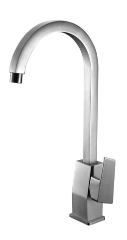 Brushed Nickel Gooseneck Single Hole Bathroom Faucet Faucets Alfi 