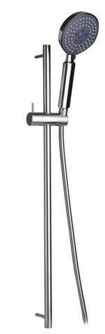 Brushed Nickel Sliding Rail Hand Held Shower Head Set with Hose Faucets Alfi 