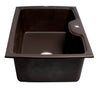 Chocolate 35" Drop-In Single Bowl Granite Composite Kitchen Sink