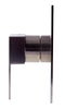 Brushed Nickel Modern Square Pressure Balanced Shower Mixer Faucets Alfi 