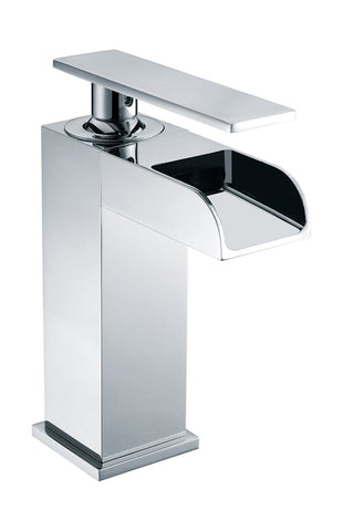 Polished Chrome Single Hole Waterfall Bathroom Faucet Faucets Alfi 