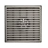 5" x 5" Square Stainless Steel Shower Drain with Groove Lines Hardware Alfi 