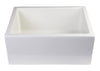 24" Biscuit Smooth Thick Wall Fireclay Single Bowl Farm Sink Sink Alfi 