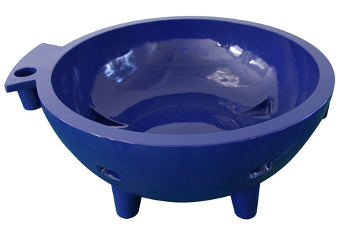 Dark Blue FireHotTub The Round Fire Burning Portable Outdoor Hot Bath Tub