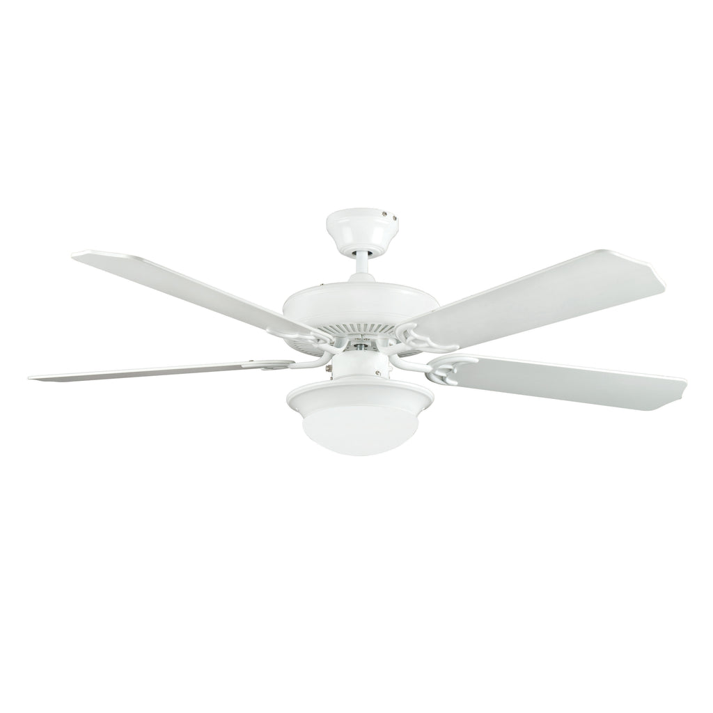 52 In Heritage Fusion 5 Blade Fan - White