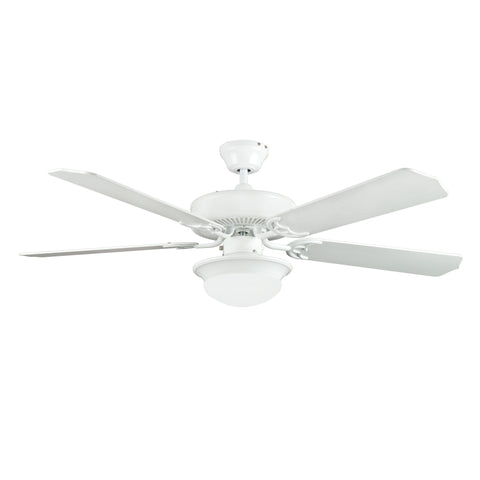 52 In Heritage Fusion 5 Blade Fan - White