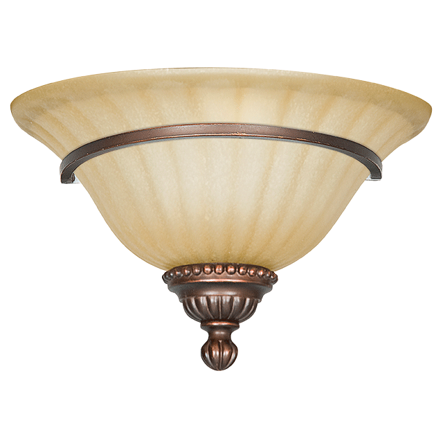 One Light Quarter Sconce - Mahogany