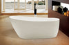 68 inch White Oval Acrylic Free Standing Soaking Bathtub Bathtub Alfi 