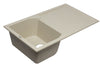 Biscuit 34" Single Bowl Granite Composite Kitchen Sink with Drainboard Sink Alfi 