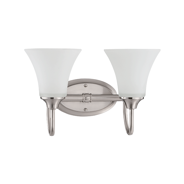 Two Light Vanity - Bright Satin Nickel