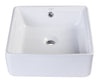 15" Square Ceramic Above Mount Bathroom Basin Vessel Sink Sink Alfi 